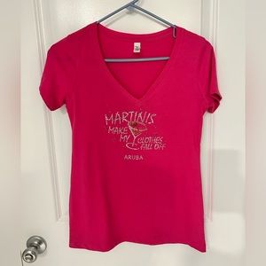Aruba Martinis make my clothes fall off fitted women’s shirt